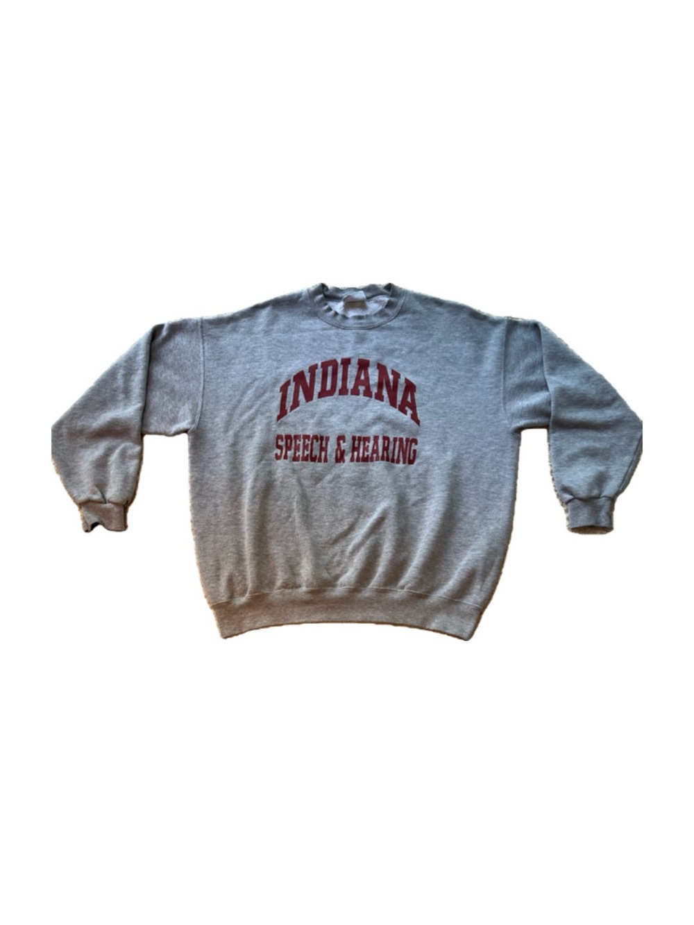Vintage Indiana Hoosiers Speech & Hearing Gray Crewneck Sweatshirt
